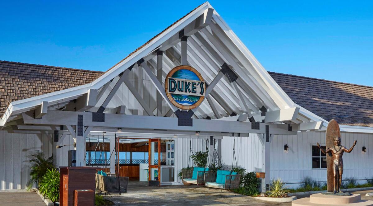 The newly renovated exterior of Duke's Malibu.