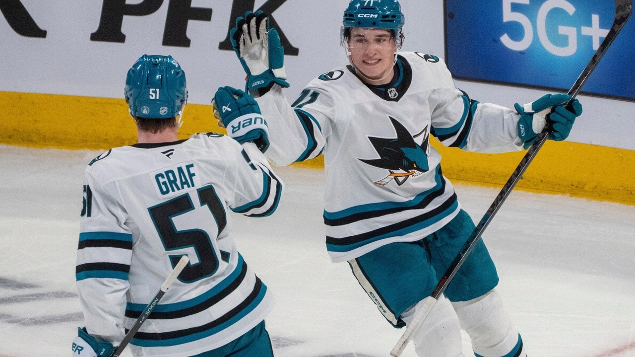 Celebrini's 3-point game powers Sharks to a 4-2 win over the Canadiens