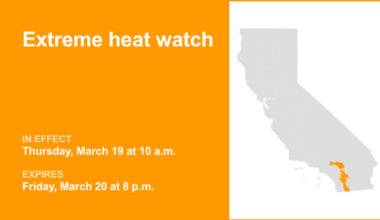 Southern California under an extreme heat watch Thursday and Friday