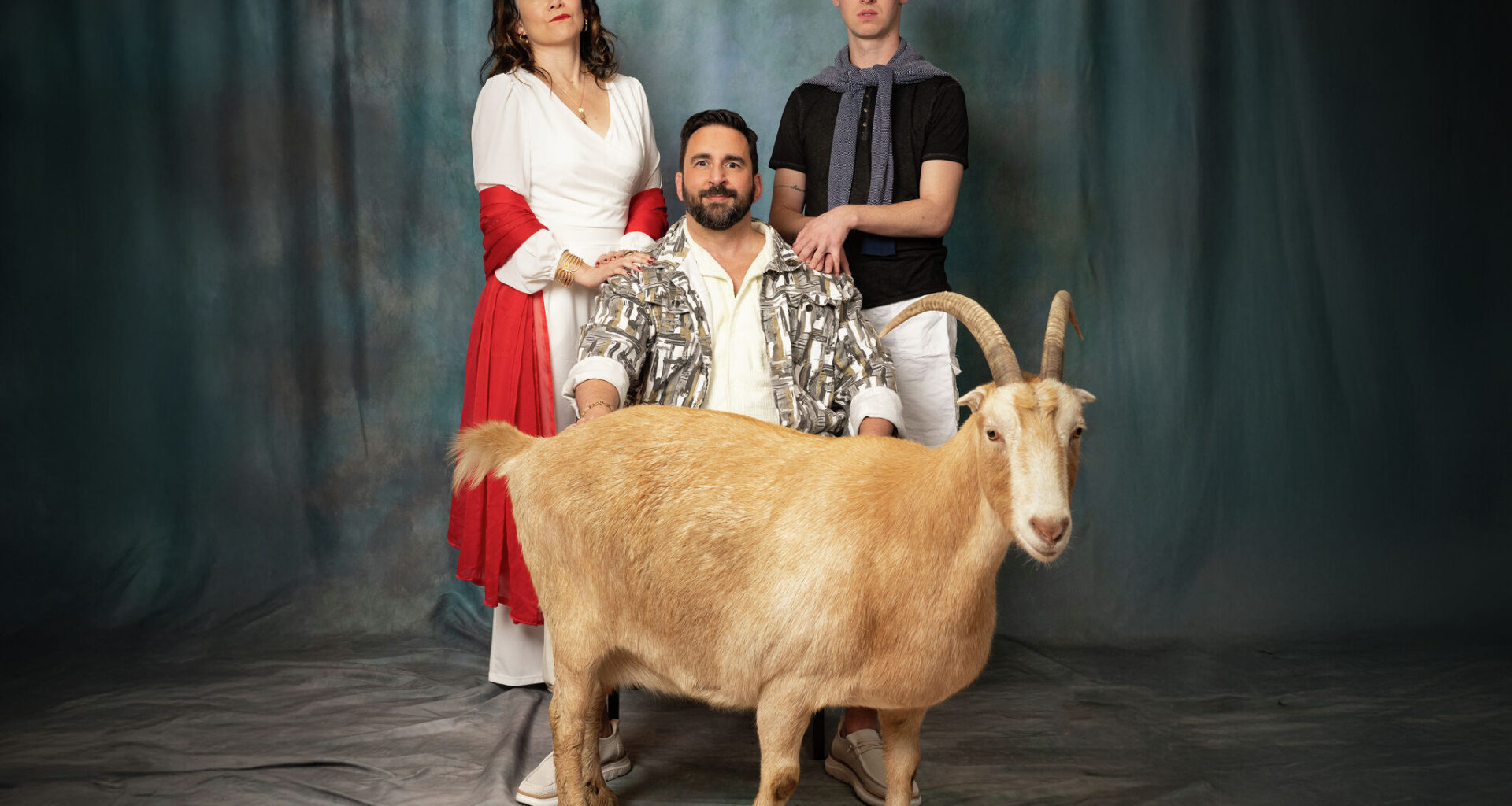 Erin Mei-Ling Stuart, from left, Will Giammona and Joel Ochoa in Shotgun Players’ “The Goat or, Who is Sylvia?”