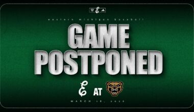 EMU baseball graphic about the 2026 celebration weekend and 1976 college world series reunion