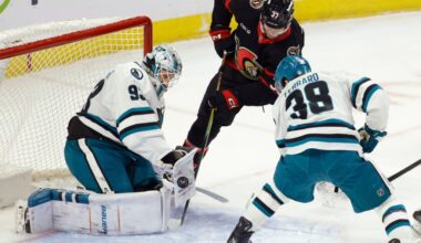 San Jose Sharks' Laurent Brossoit enjoying NHL return after knee surgeries