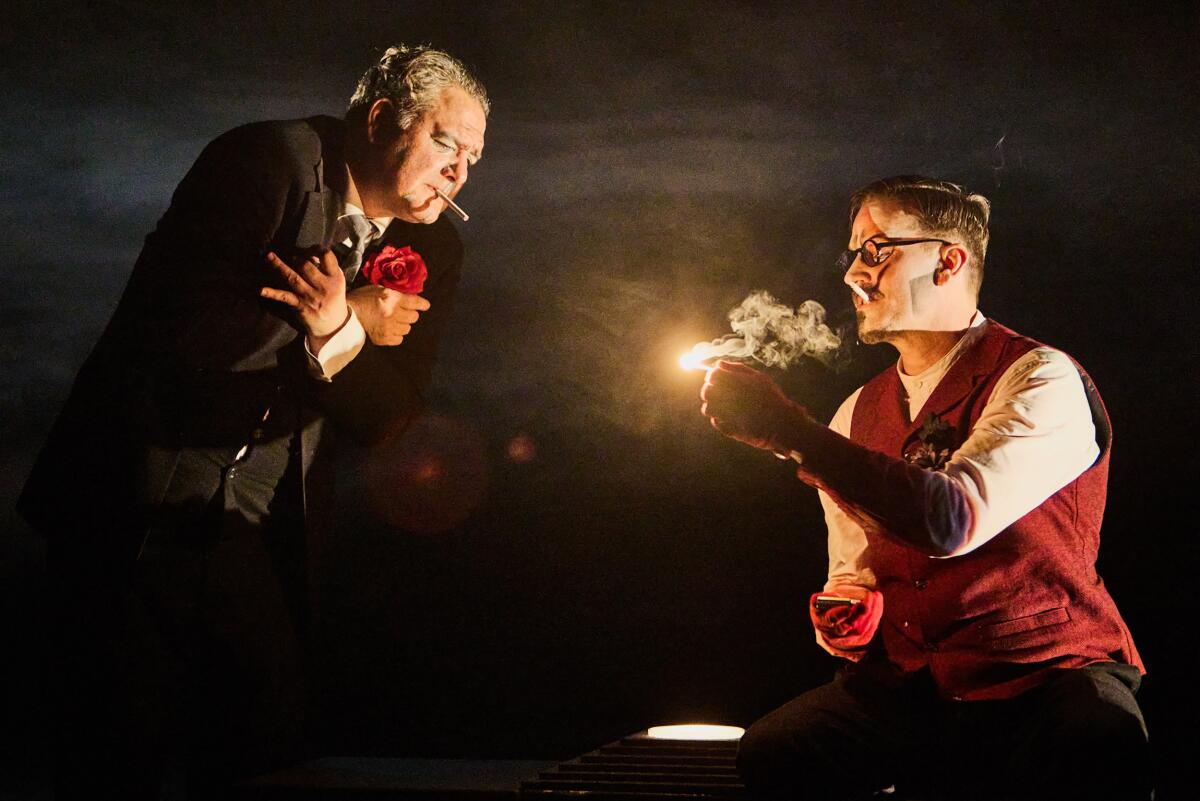 Pierre Adeli and Adam J. Jefferis in "The Adding Machine."