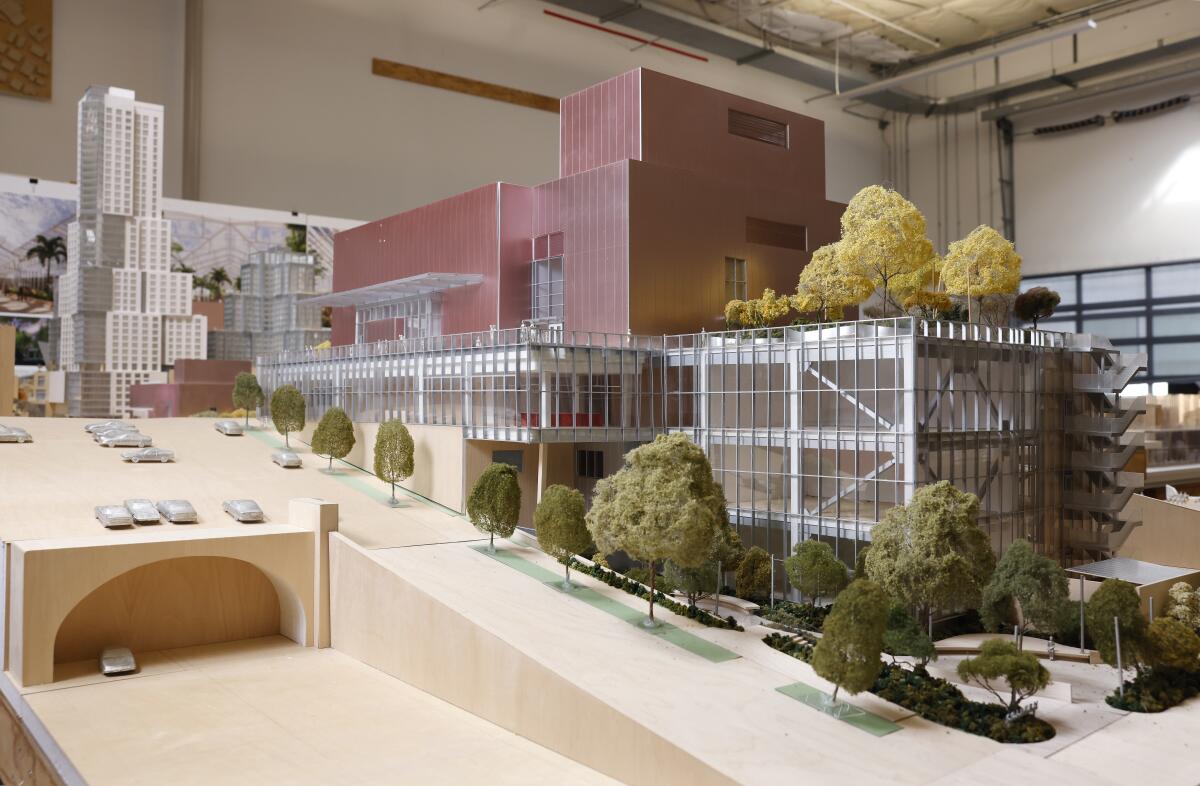 A model of architect Frank Gehry's design of an addition for Colburn School.