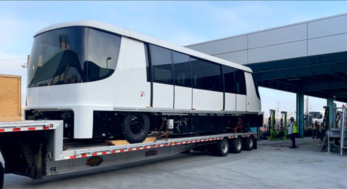 A People Mover train car at LAX.