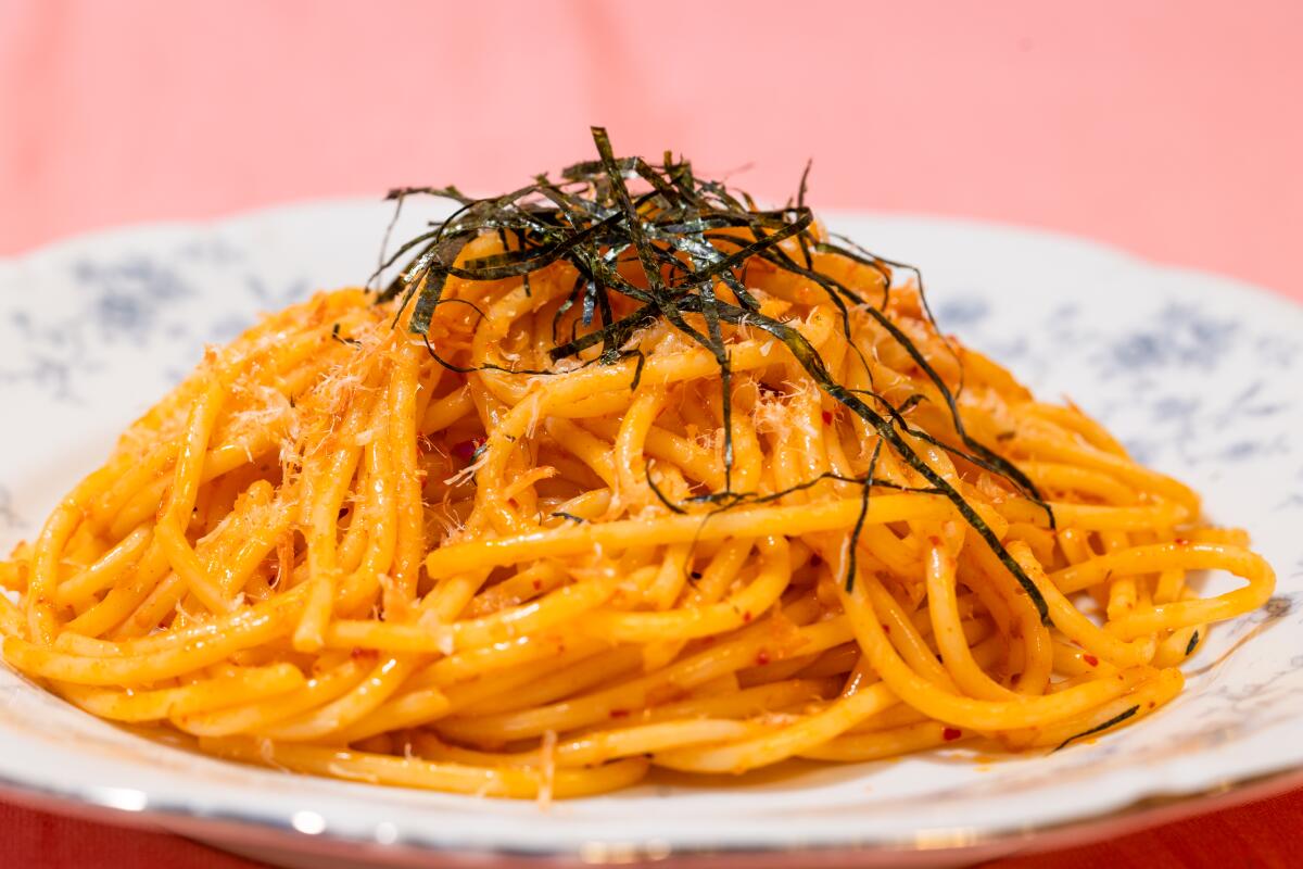 Diep Tran's buttered spaghetti with sake