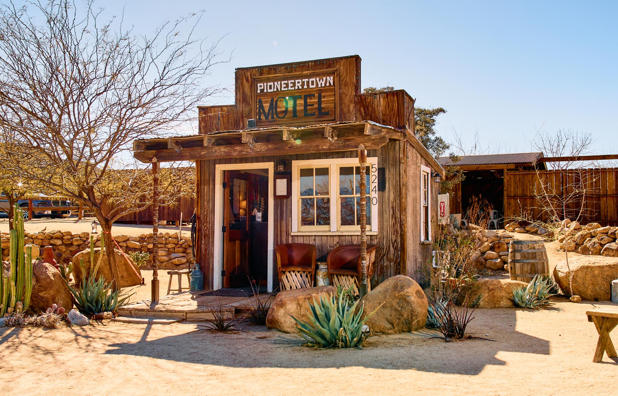 An Old West-style motel