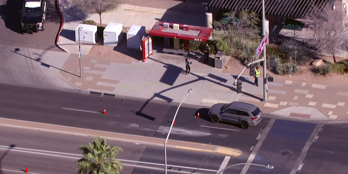 Pedestrian hospitalized after crash in Mesa