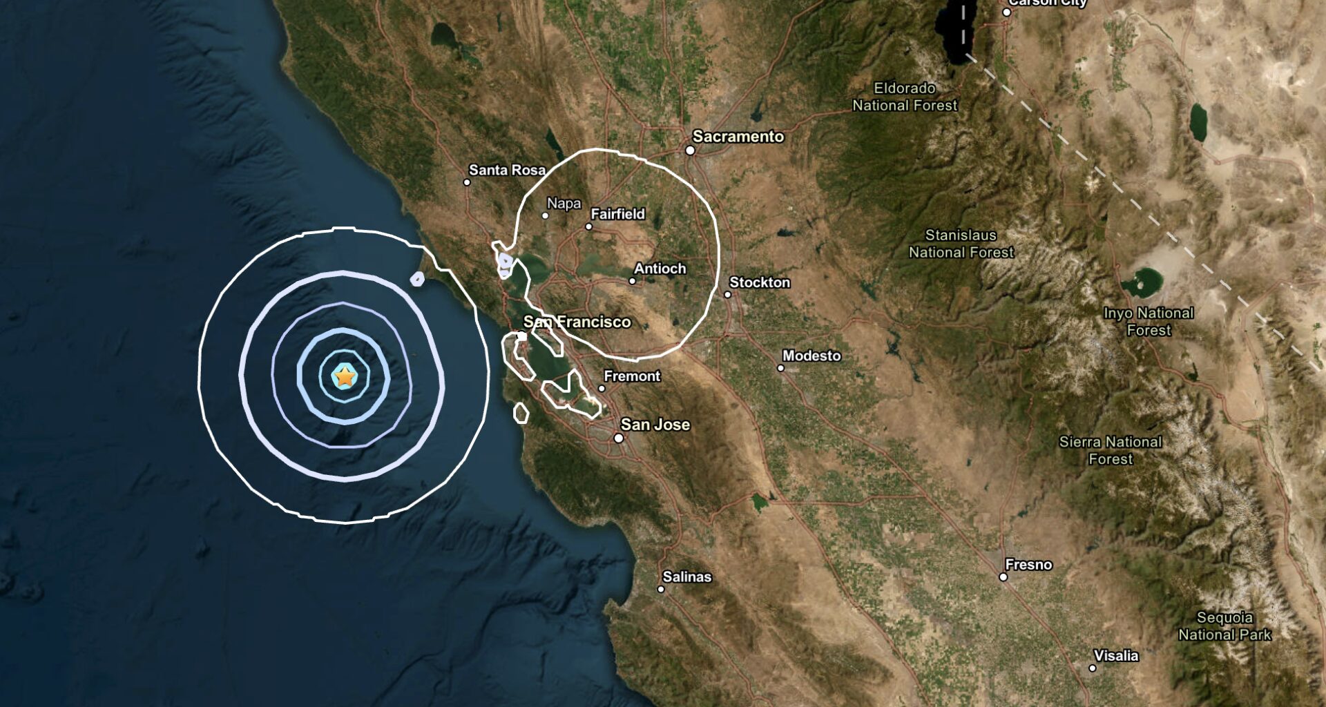 Multiple earthquakes hit Northern California in a minute