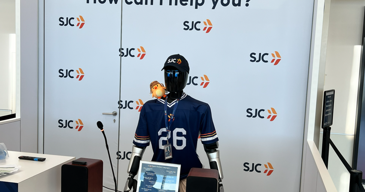 San Jose airport's humanoid AI robot is ready to help travelers
