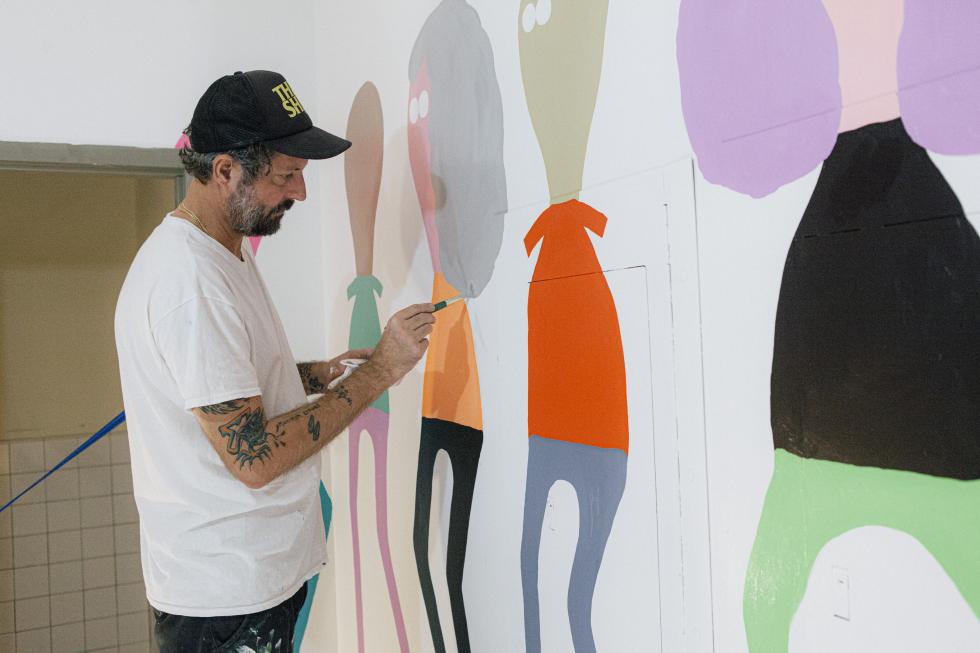 Franquette features a mural by Bob's Burgers character artist Jay Howell. (Photos by Raoul Ortega, courtesy of Clay Nutting)