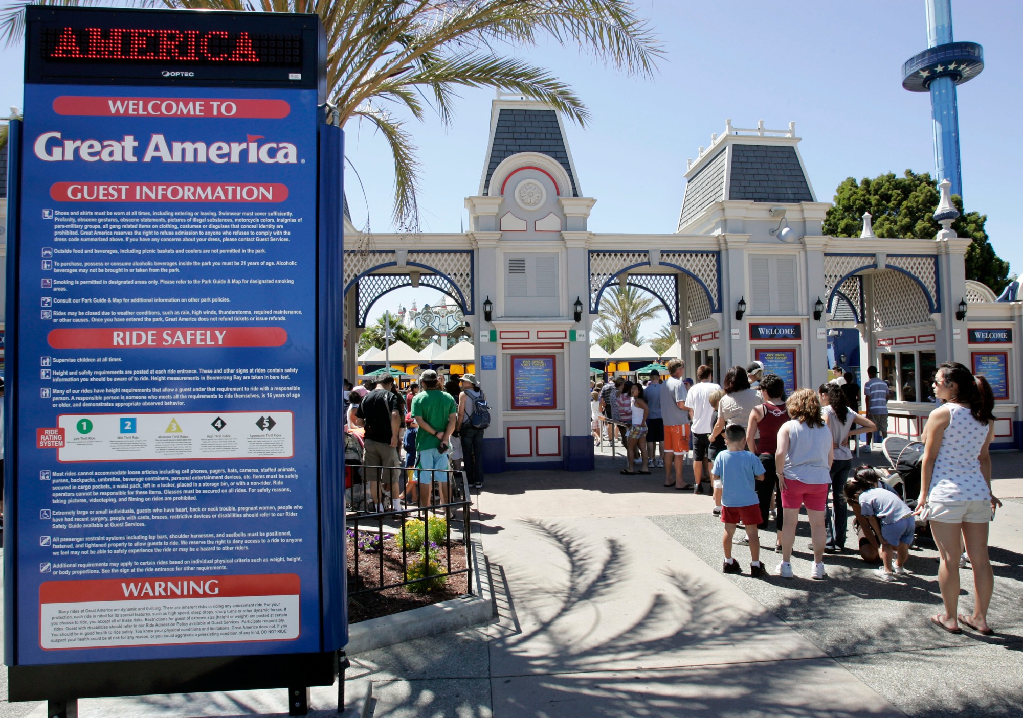 California’s Great America in Santa Clara, shown in 2007 when...