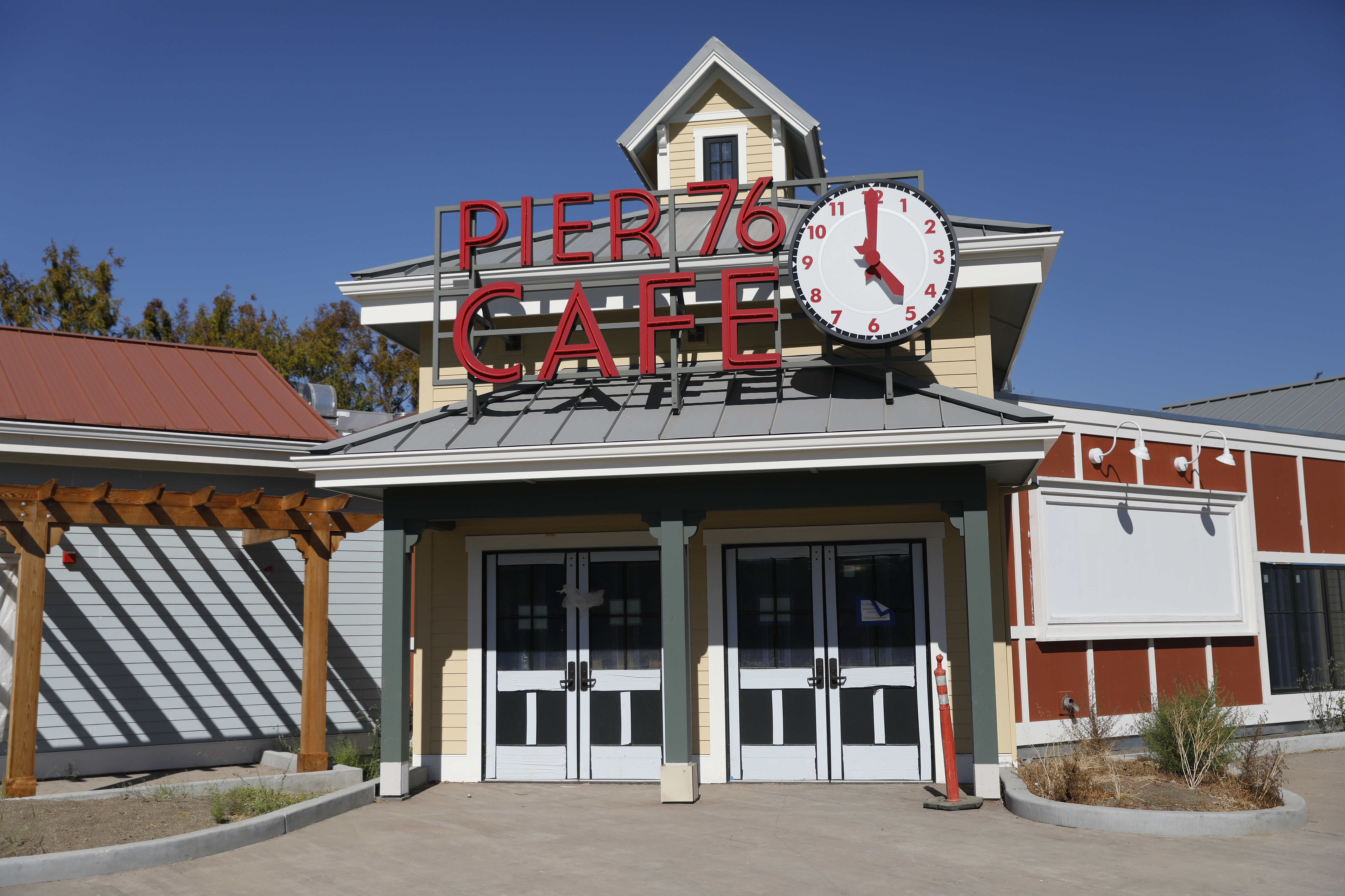 SANTA CLARA, CALIFORNIA – OCTOBER 14: Pier 76 Cafe under...