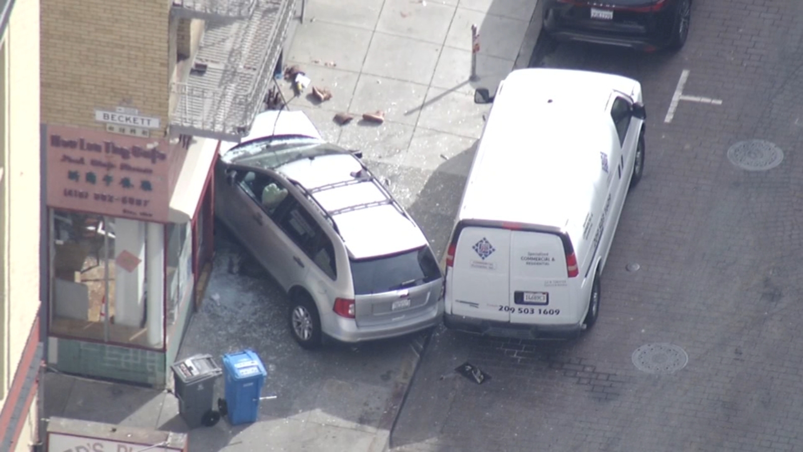 Fatal car crash into SF Chinatown restaurant, 1 killed, 1 injured: SFPD