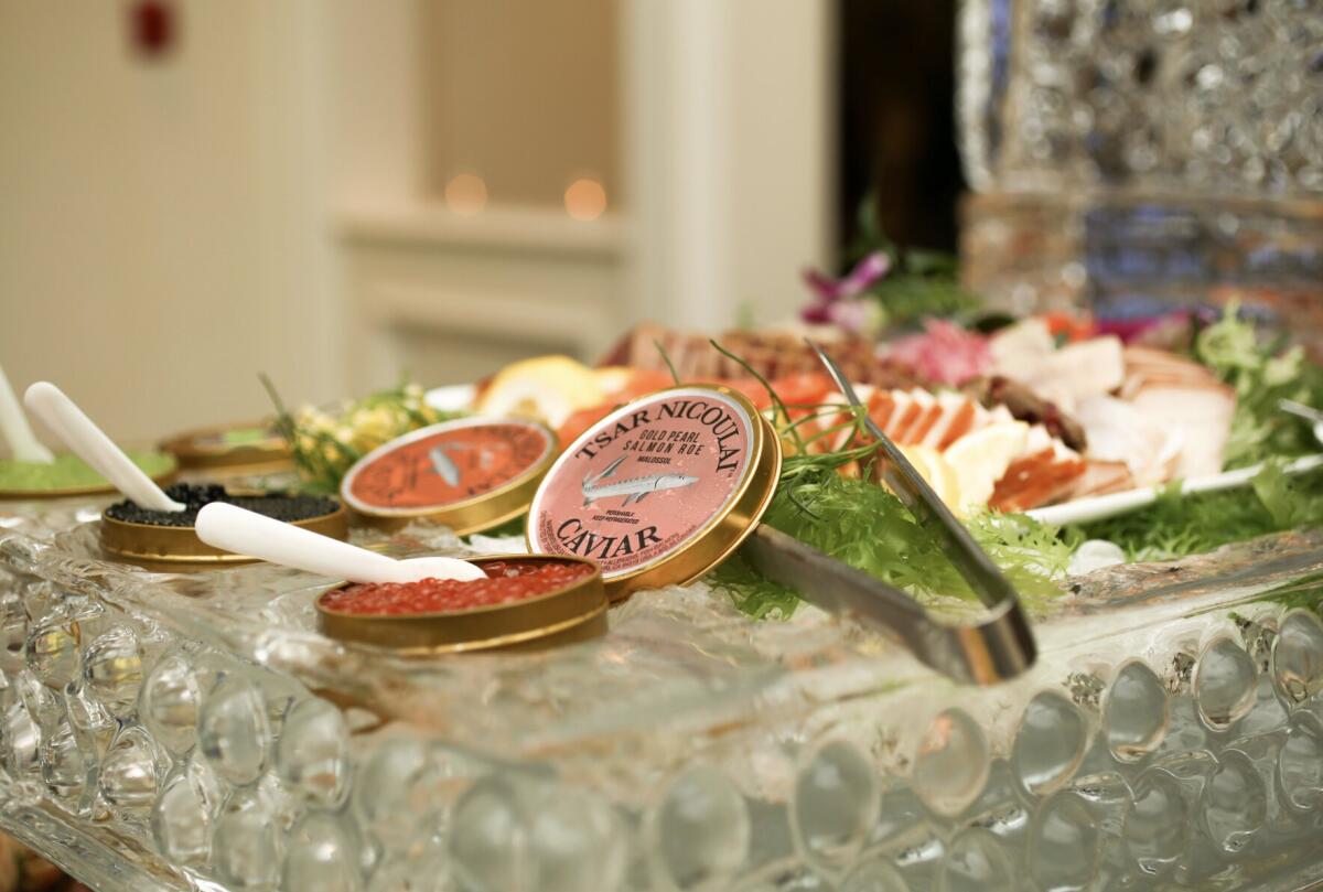A brunch display with luxurious seafood at the Ritz-Carlton, Laguna Niguel.