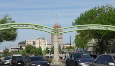 Downtown Fresno signage on Fresno and E St. March 26.