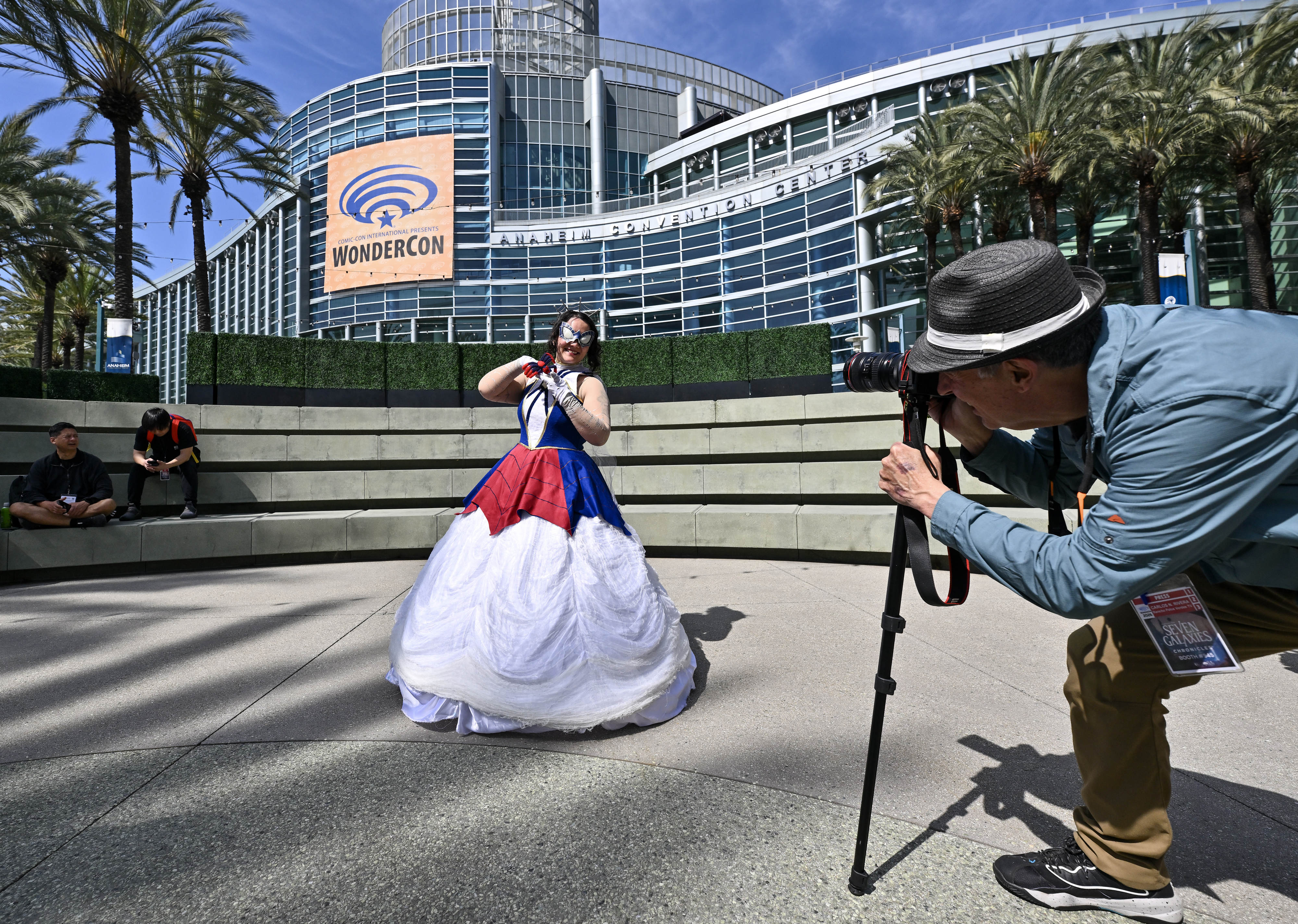 Sam Jordan, dressed as Princess Petra, during WonderCon at the...