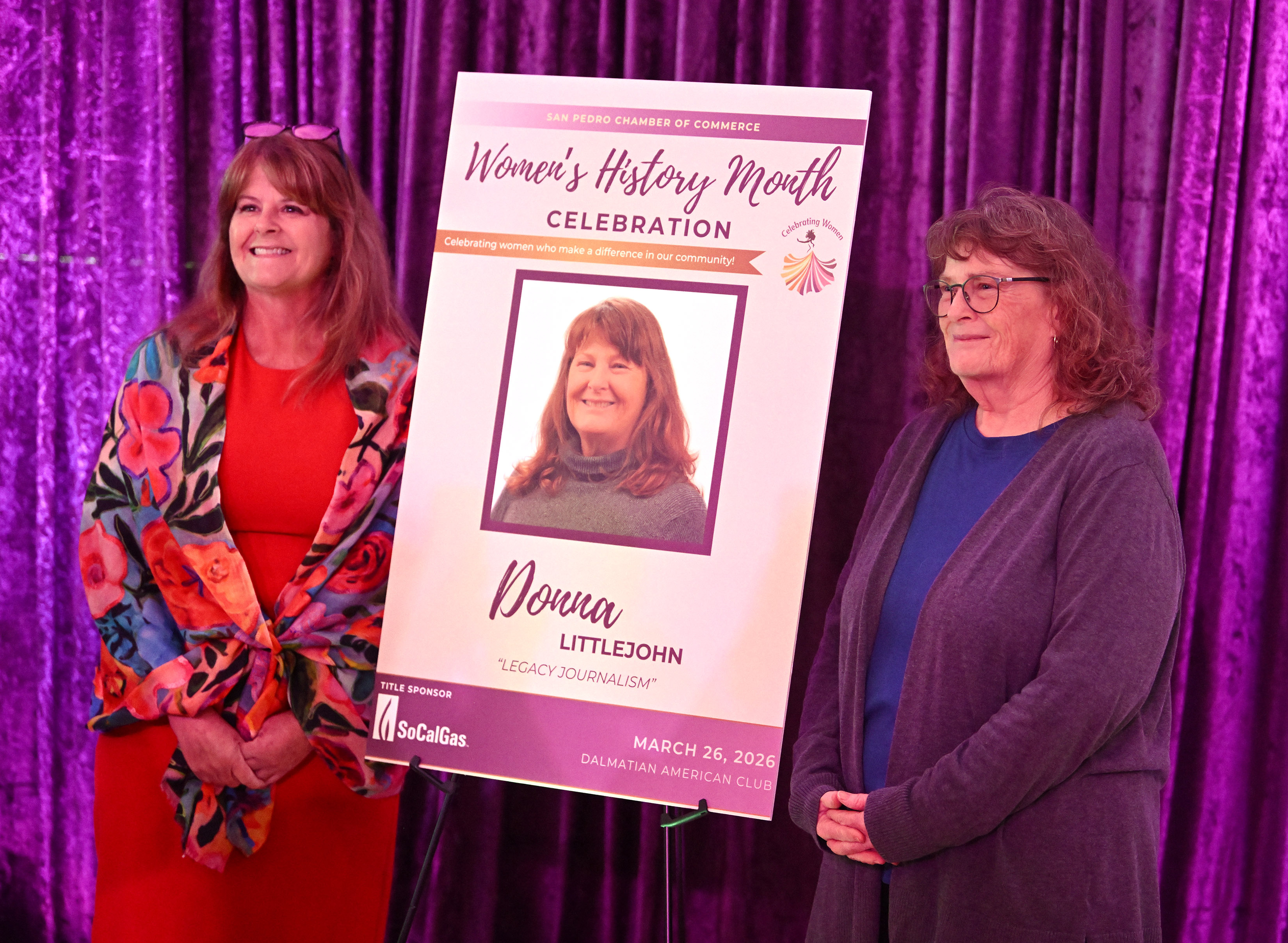 The Daily Breezeâs own Donna Littlejohn receives the Legacy Journalism...