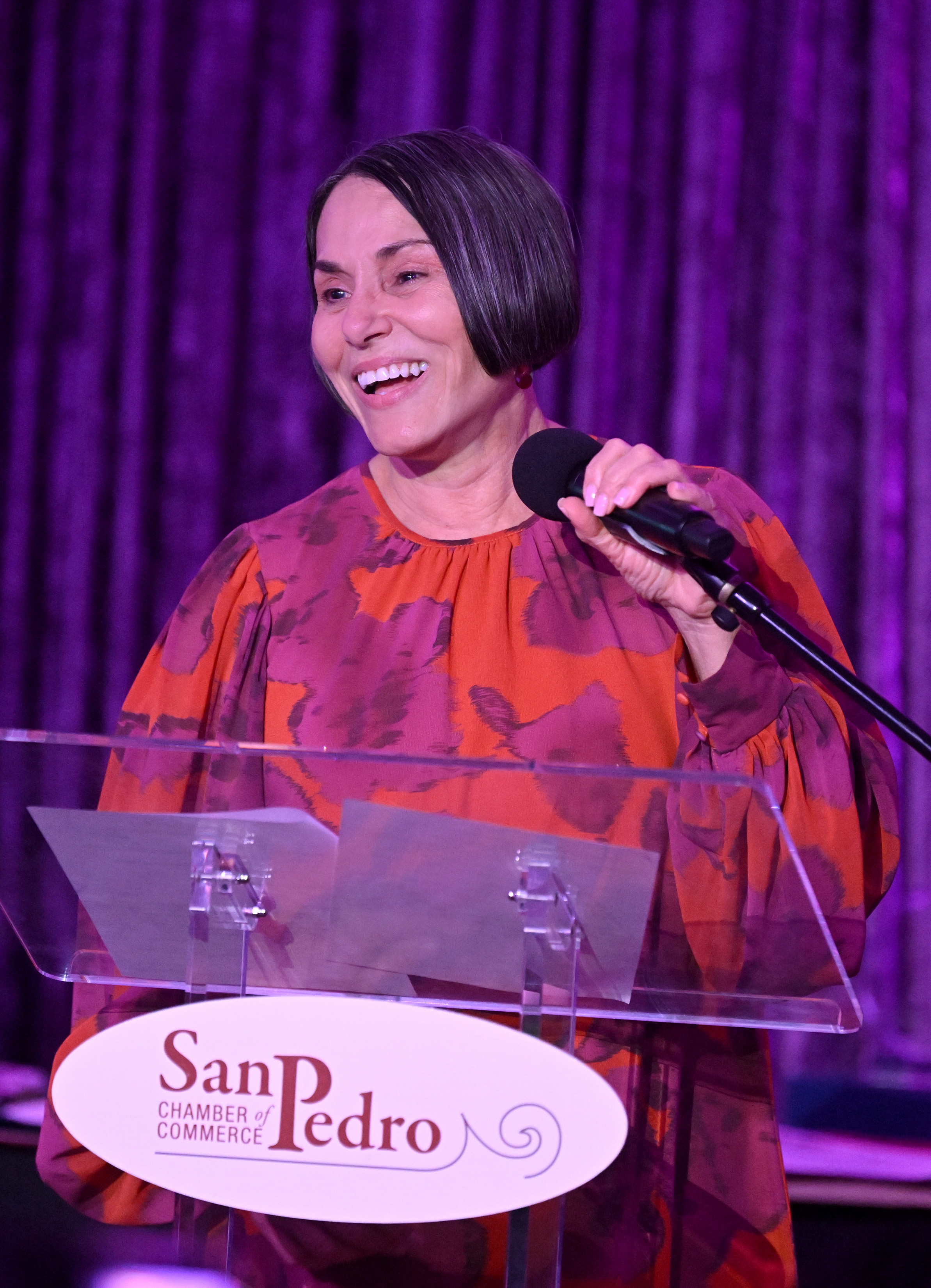 The San Pedro Chamber of Commerce honors Olga Chavez during...