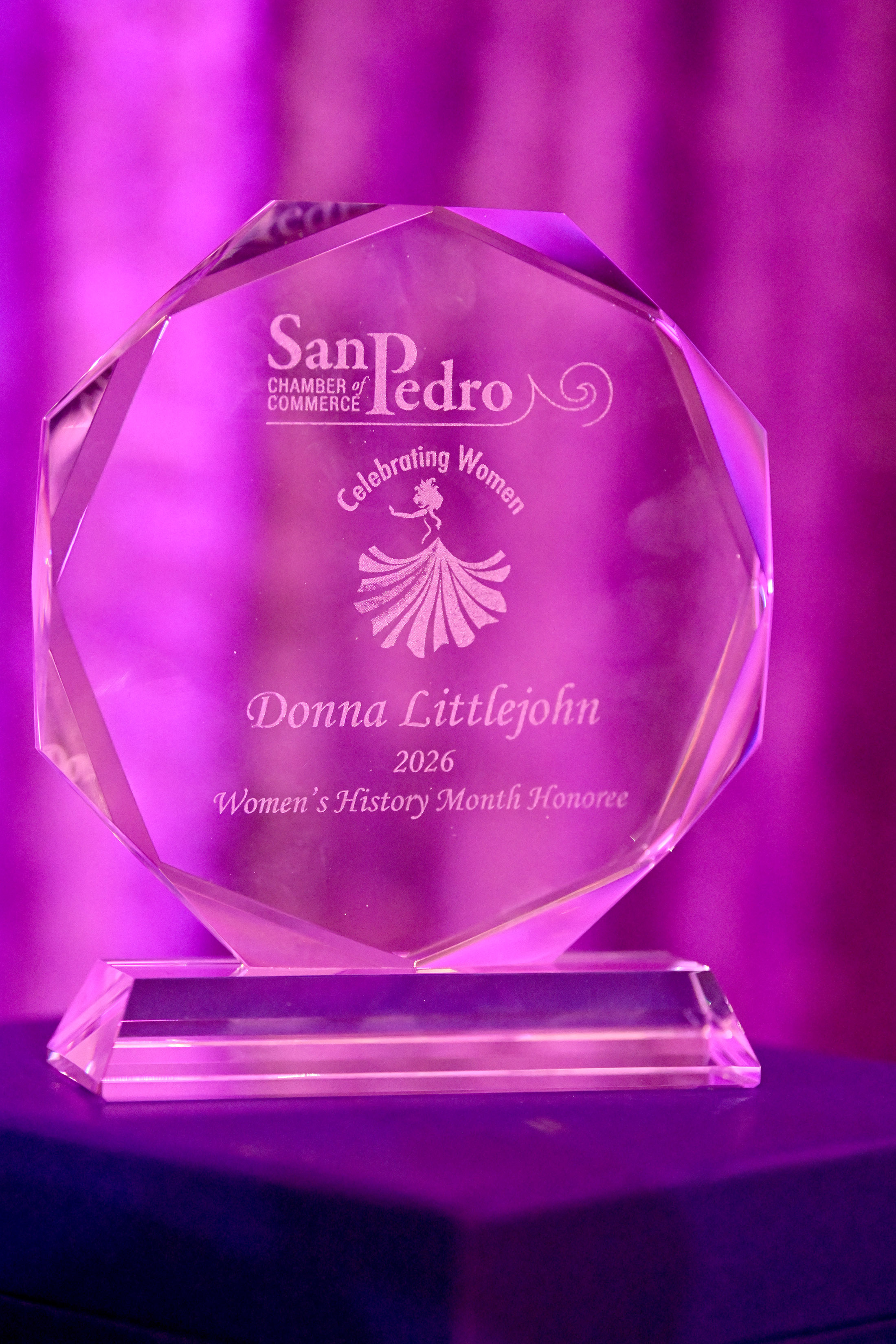 The Daily Breezeâs own Donna Littlejohn receives the Legacy Journalism...