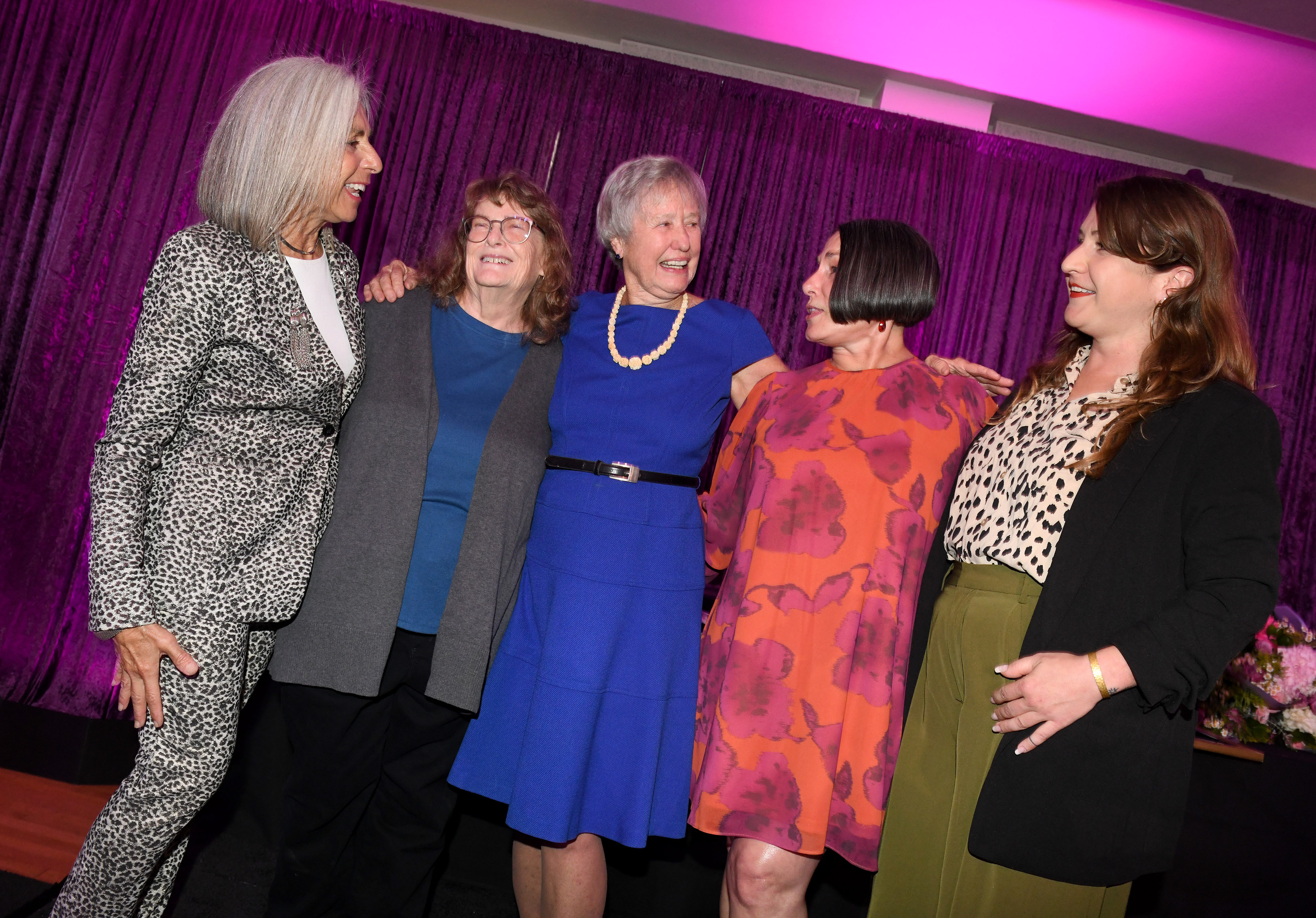 The San Pedro Chamber of Commerce honors Lucrecia Jacobson, left,...