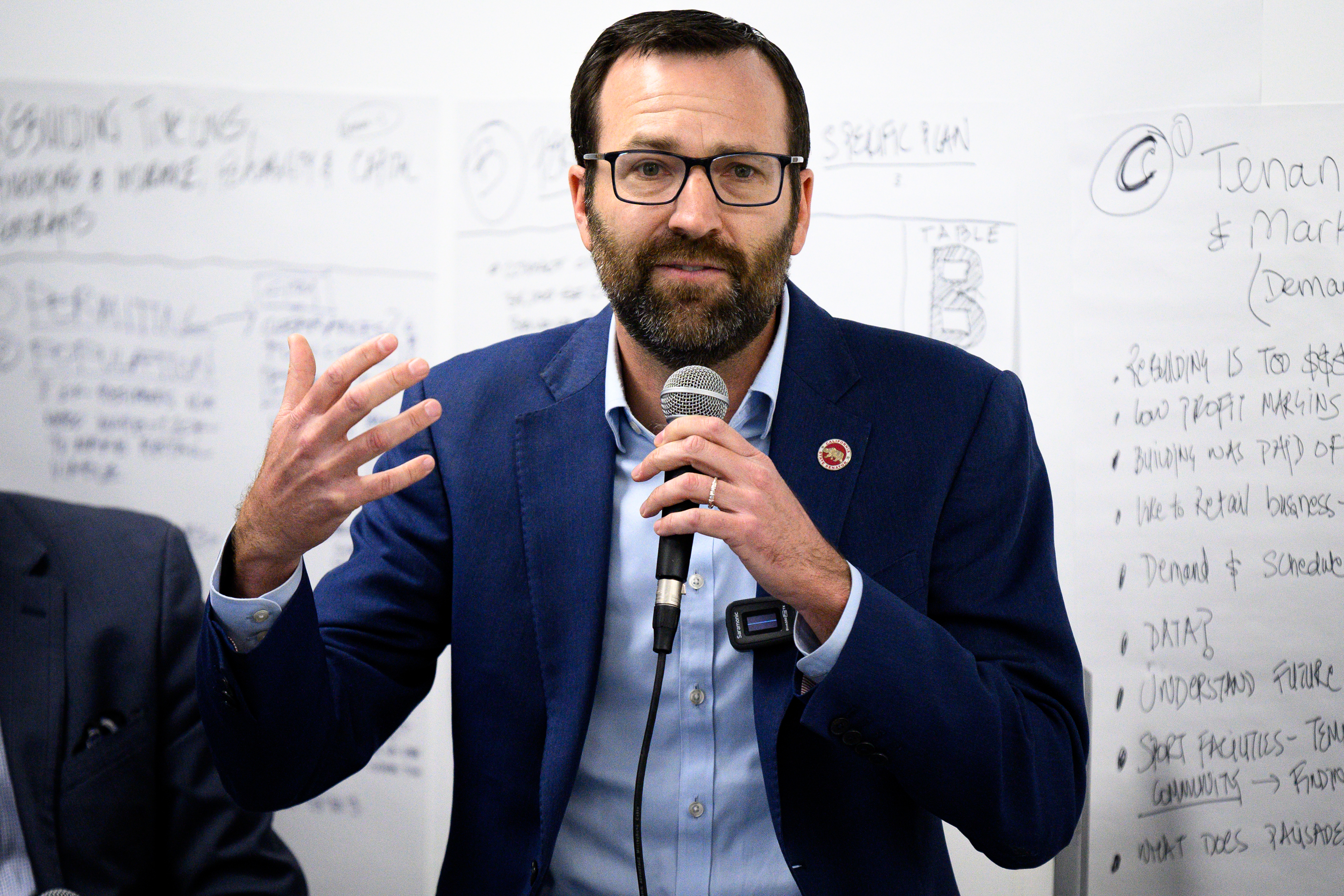 State Senator Benjamin Allen speaks at a forum for state...