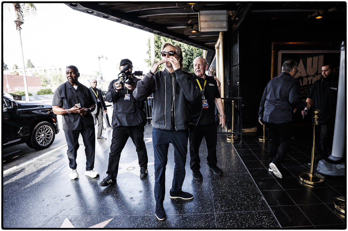 Paul McCartney arrives at the Fonda Theatre on Hollywood Boulevard...
