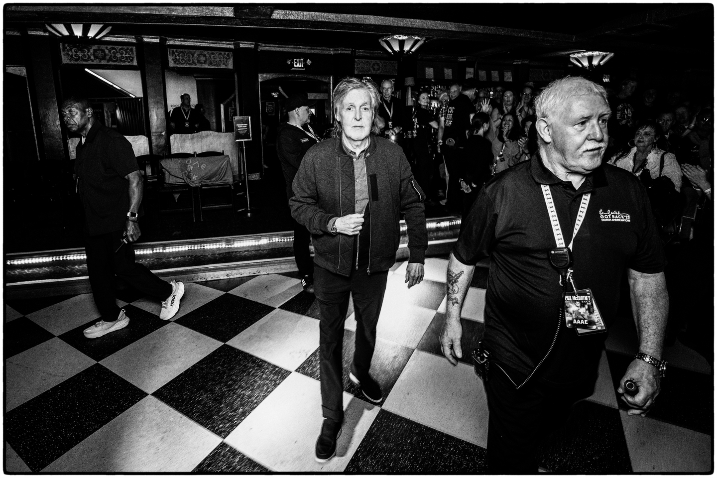 Paul McCartney arrives at the Fonda Theatre on Hollywood Boulevard...