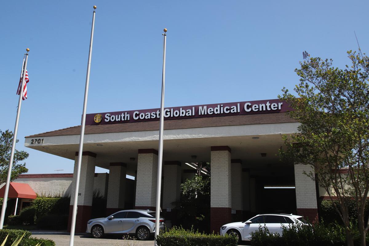 The South Coast Global Medical Center in Santa Ana.