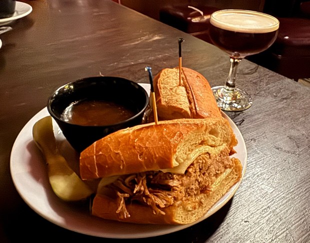 A pork loin dip at Cole's French Dips, where the dipped sandwich may have been created in 1908. (Photo by David Allen, Inland Valley Daily Bulletin/SCNG)