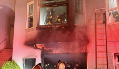 Early morning garage fire displaces resident, pet in San Francisco