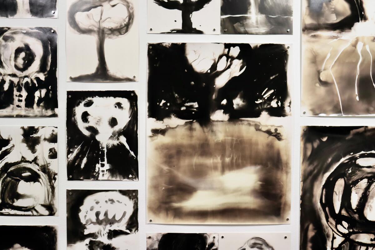 Photo-chemical drawings on outdated and fogged silver gelatin paper