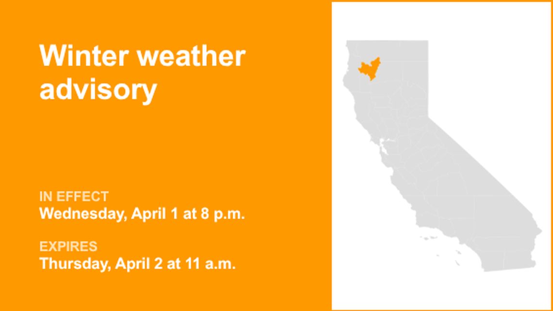 Winter weather advisory issued for Northern Trinity for Wednesday and Thursday