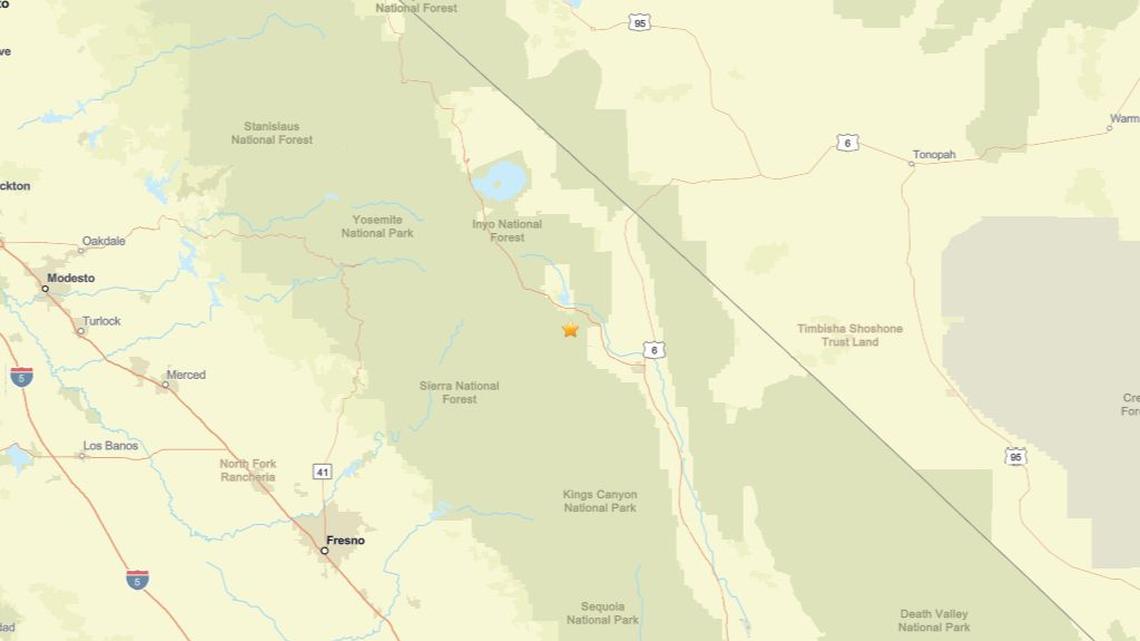 2.1 magnitude earthquake registered near Toms Place, CA on March 31