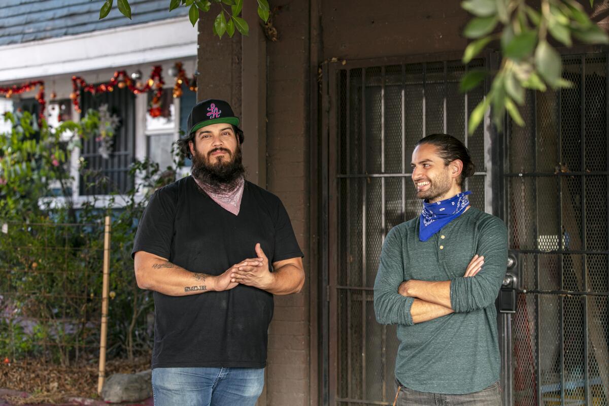 Othón Nolasko, left, and Damián Diaz — the co-founders of nonprofit No Us Without You