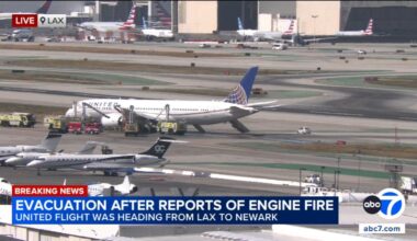 Ground stop issued at LAX after engine issue forces evacuation of United flight