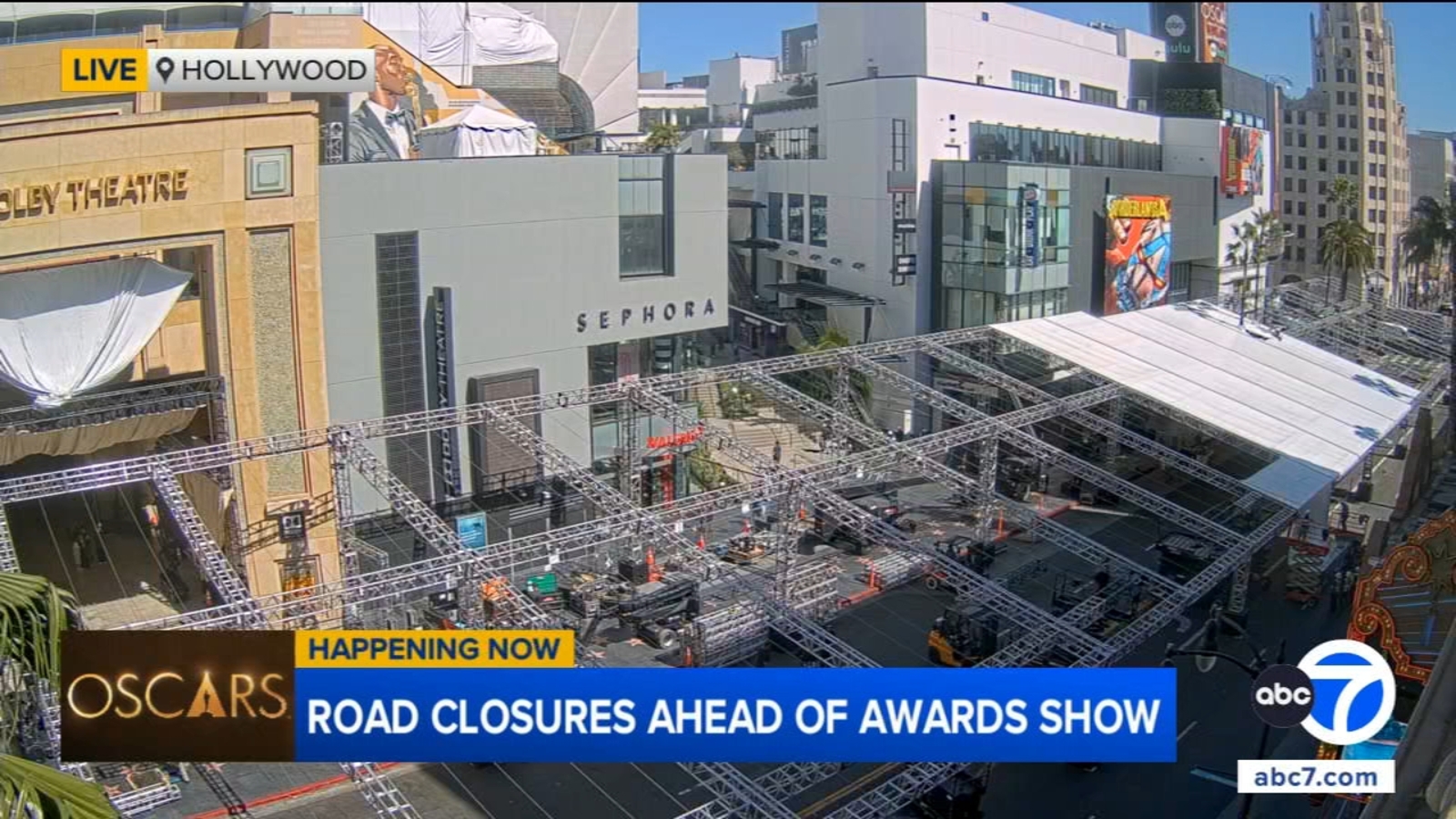 Hollywood street closures begin ahead of Oscars. Here's what you need to know