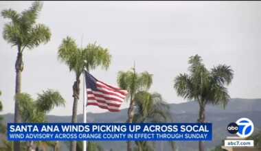 Santa Ana winds return to SoCal bringing gusty winds through the weekend; wind advisory in effect for OC