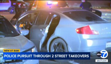 Los Angeles news: Street takeover leads to police chase that went from LA to Long Beach