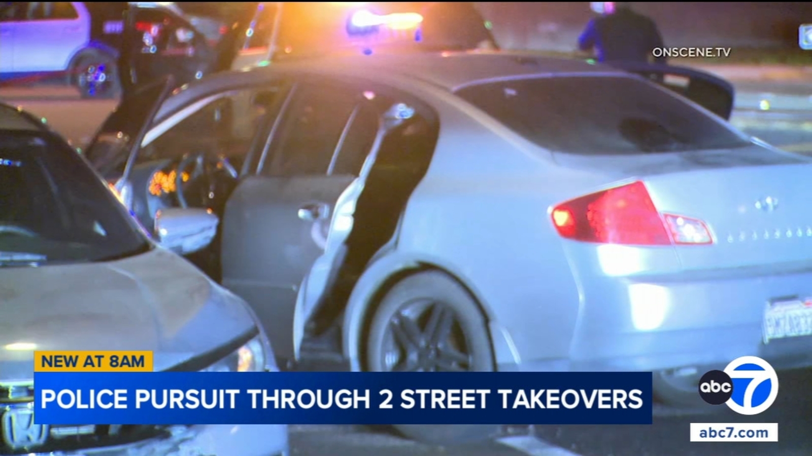 Los Angeles news: Street takeover leads to police chase that went from LA to Long Beach