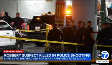 Armed robbery suspect killed in police shooting at 7-Eleven in Harbor Gateway, LAPD says