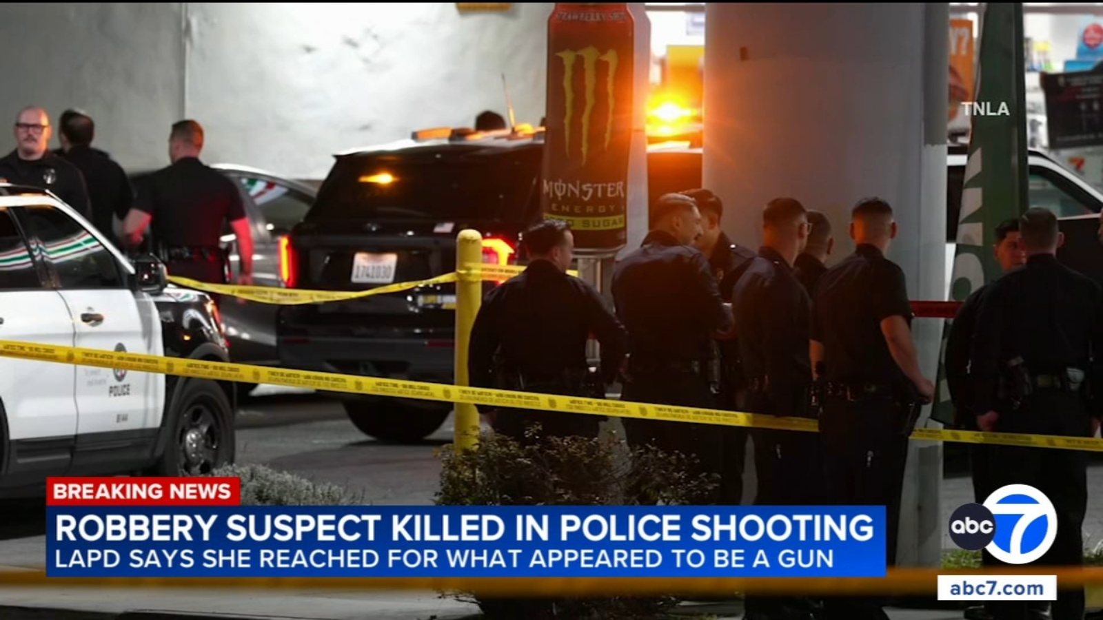 Armed robbery suspect killed in police shooting at 7-Eleven in Harbor Gateway, LAPD says