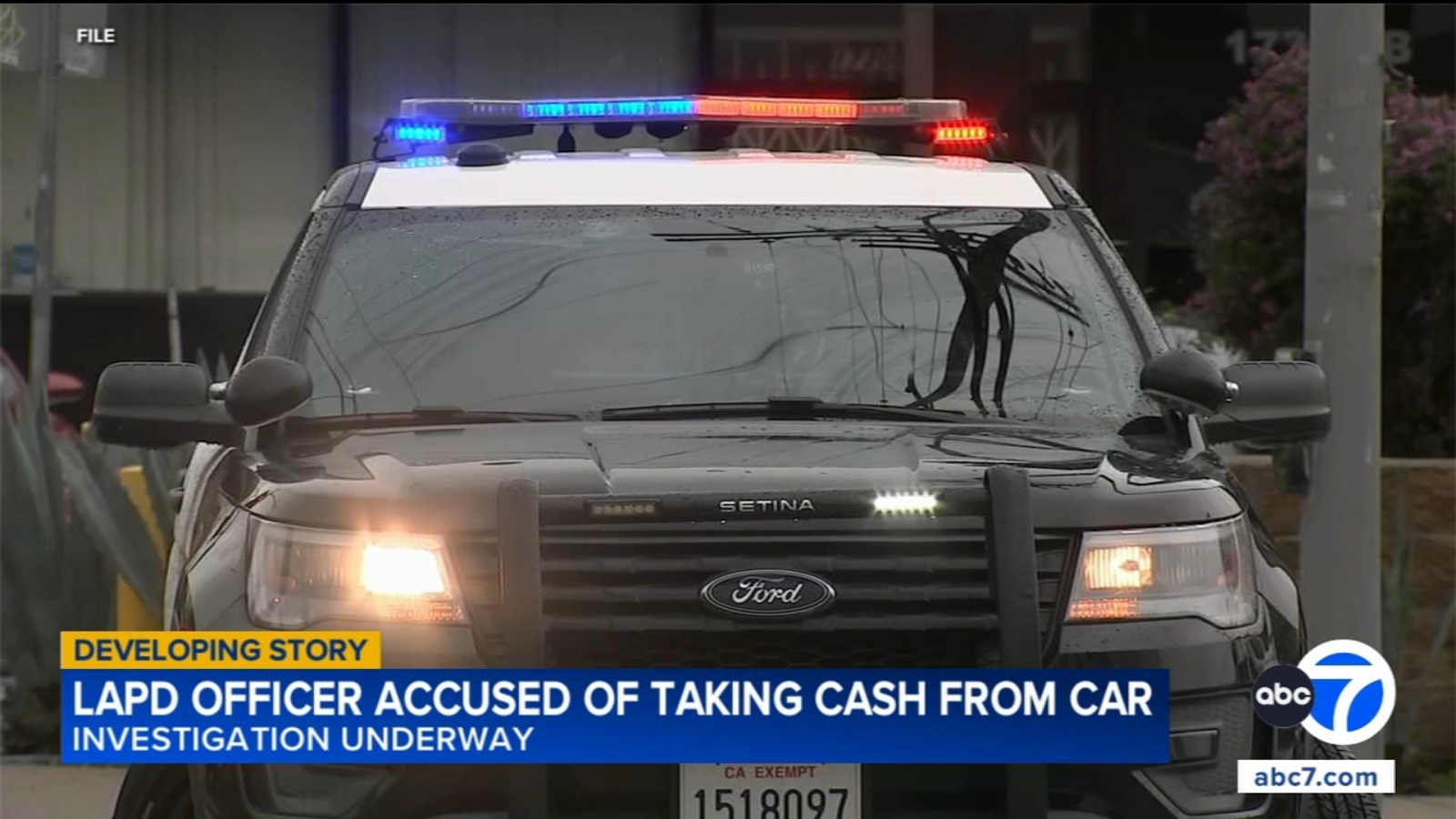 LAPD officer accused of taking $700 from car while responding to service call