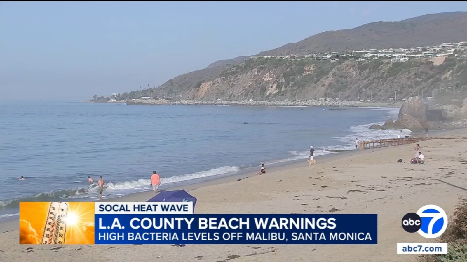 Los Angeles County warns against ocean water contact ahead of heat wave