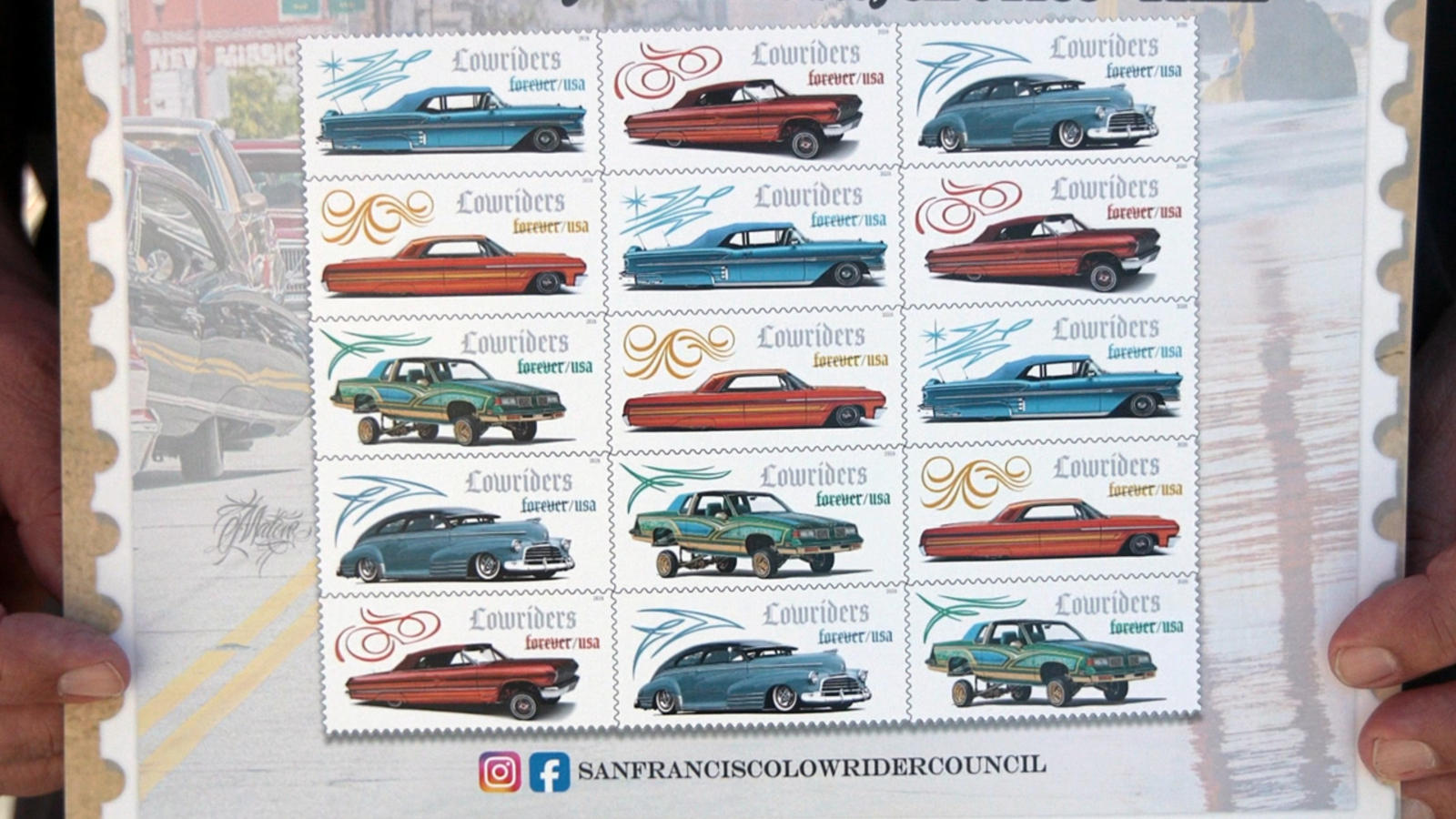 The postal service has unveiled a new stamp honoring lowriders during a special ceremony at a San Francisco post office