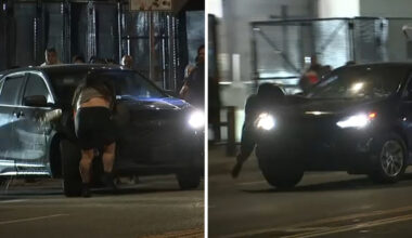 Protester seen getting pushed by moving SUV during anti-ICE demonstration in downtown LA