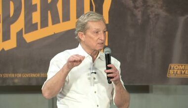 California governor's race 2026: Billionaire candidate Tom Steyer meets LA voters in Culver City during town hall tour stop