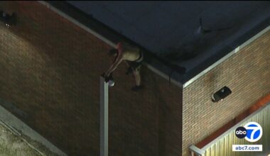 Murder suspect runs onto roof in Sun Valley after chase