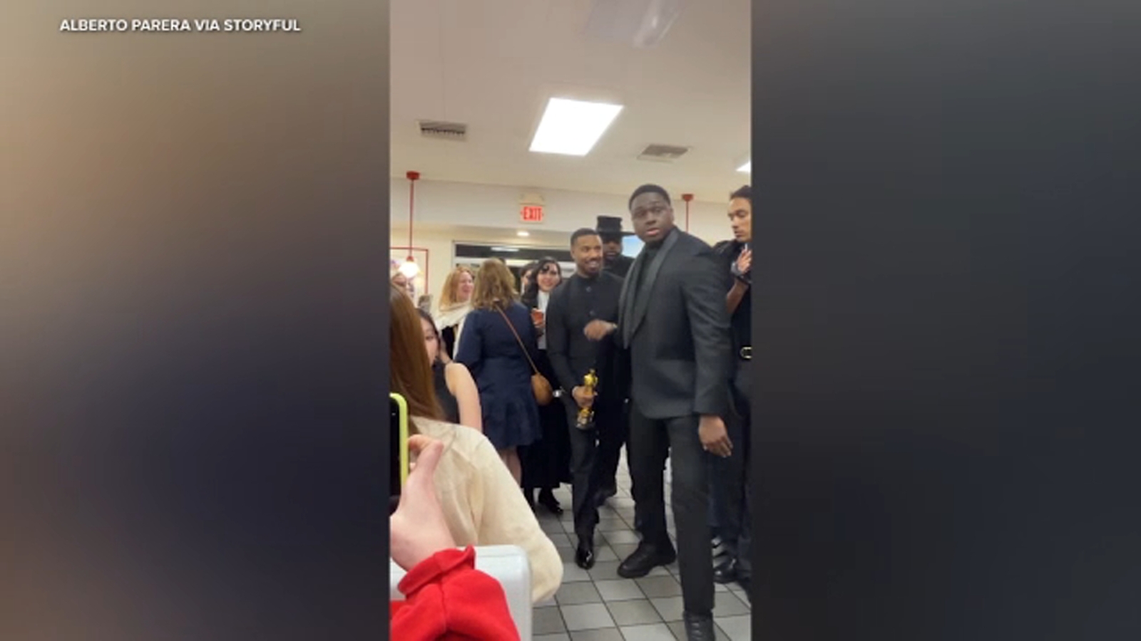 Michael B. Jordan stops at Hollywood In-N-Out after Oscar win
