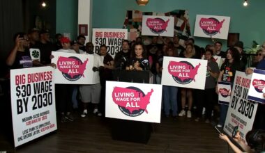 Labor leaders push to raise minimum wage to $30 in Alameda County